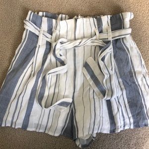 High wasted stripped shorts
